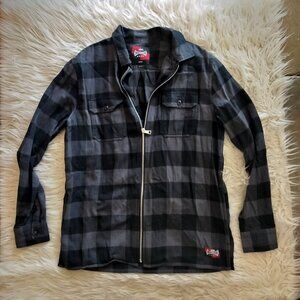 Vans X Independent Collab Zip Up Plaid Classic Fit Flannel Shirt